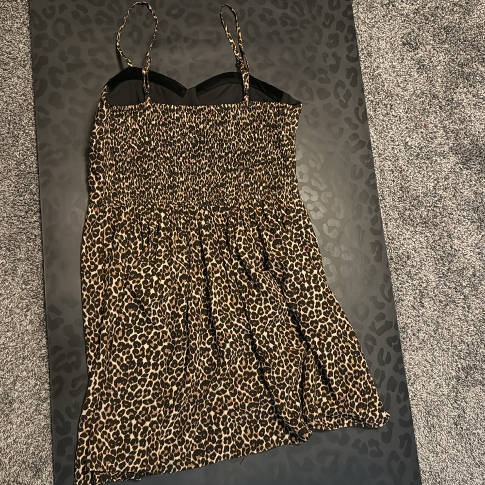 Leopard Print Mini Dress - Size L - Picture 7 of 7